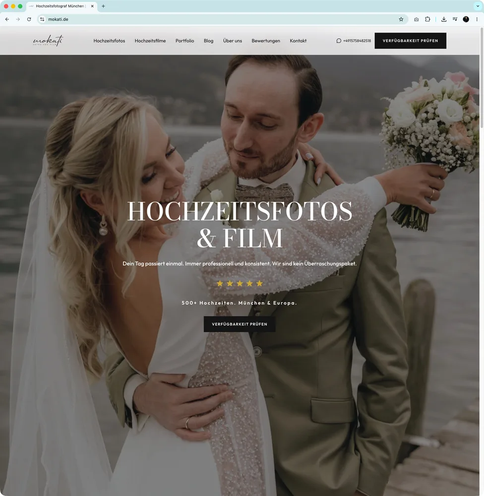 MOKATI Website mit Blogsystem und Anfragenmanagement